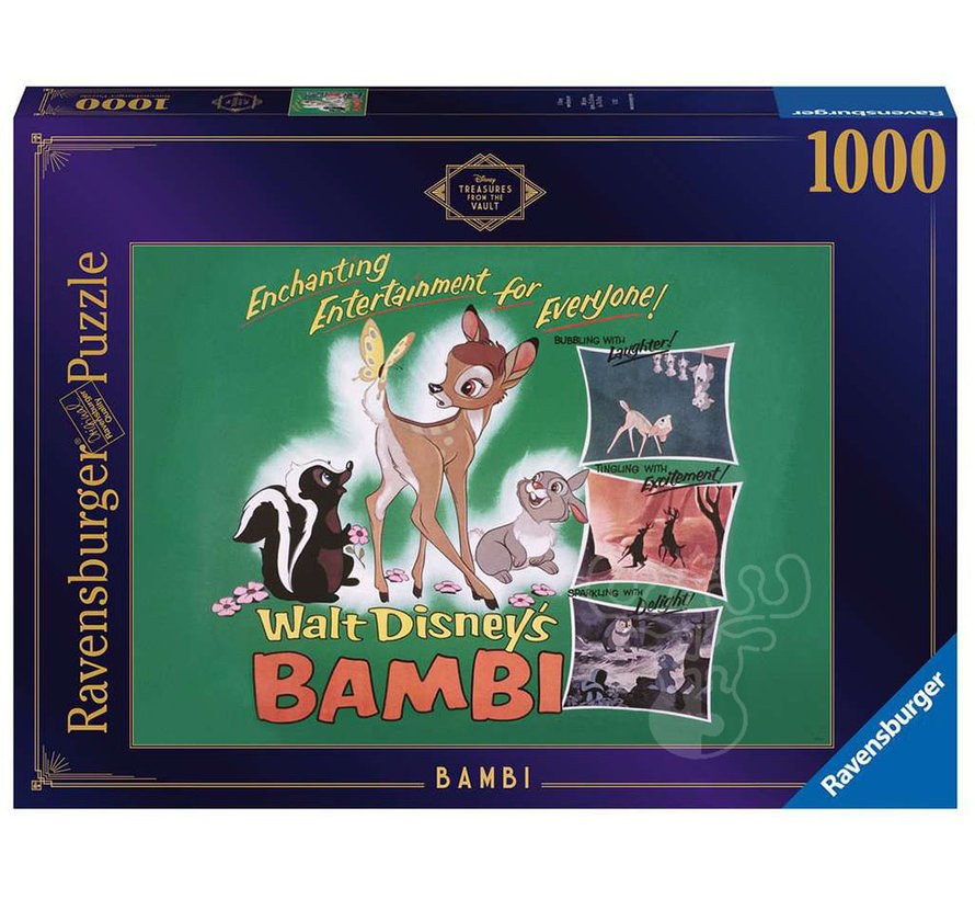 FINAL SALE Ravensburger Disney Treasures from The Vault: Bambi Puzzle 1000pcs RETIRED
