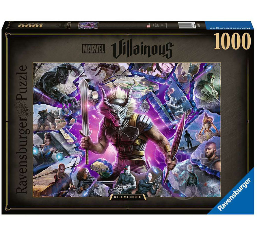 FINAL SALE Ravensburger Marvel Villainous: Killmonger Puzzle 1000pcs RETIRED