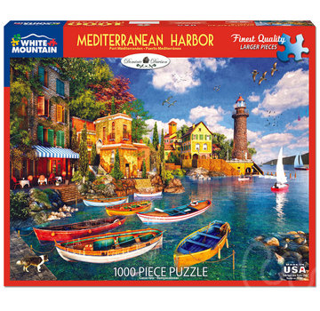 White Mountain White Mountain Mediterranean Harbor Puzzle 1000pcs