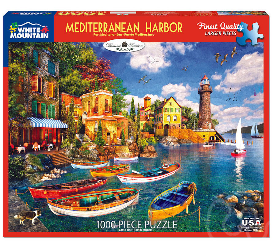 White Mountain Mediterranean Harbor Puzzle 1000pcs