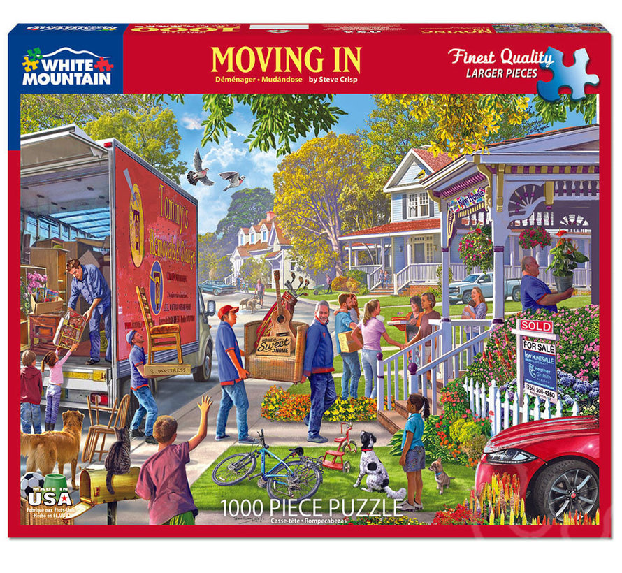 White Mountain Moving In Puzzle 1000pcs