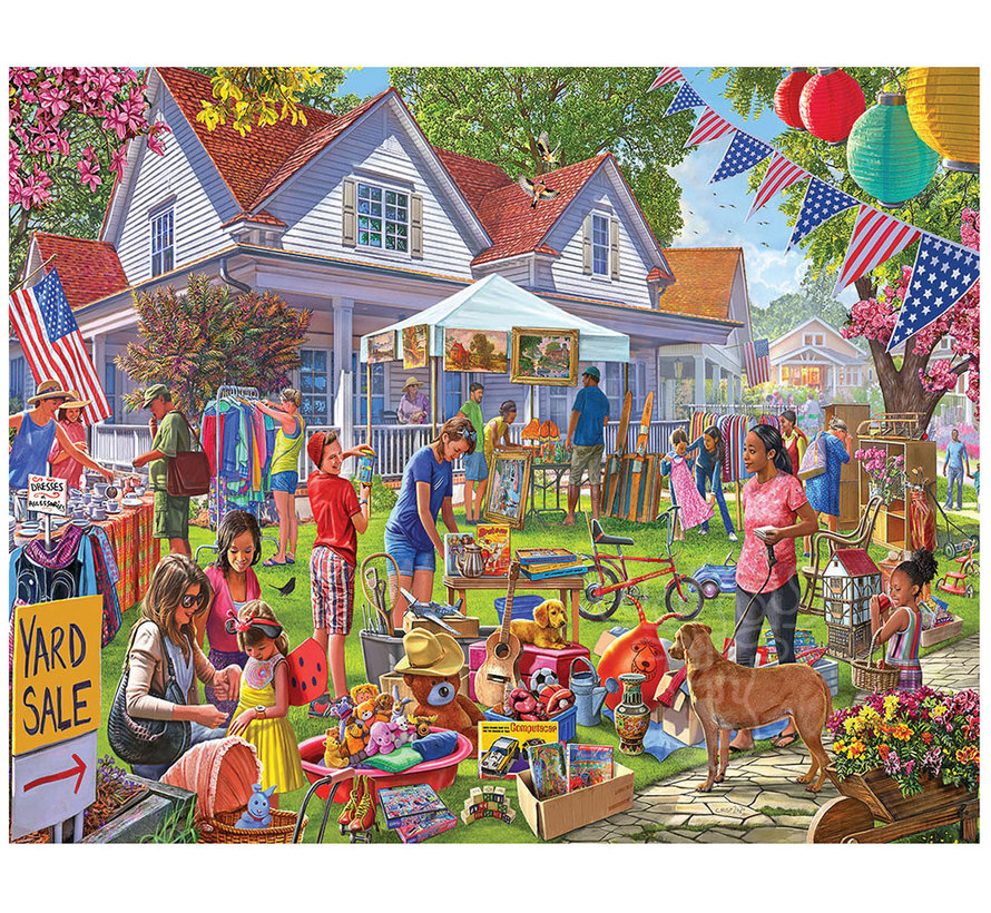 White Mountain Yard Sale Puzzle 1000pcs