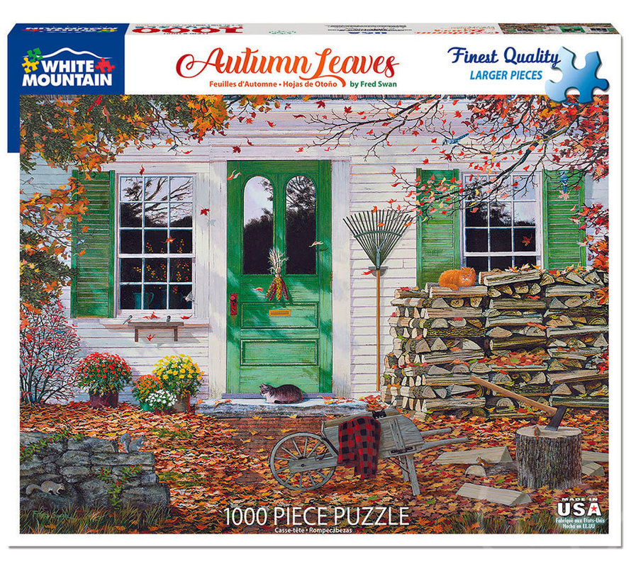 White Mountain Autumn Leaves Puzzle 1000pcs