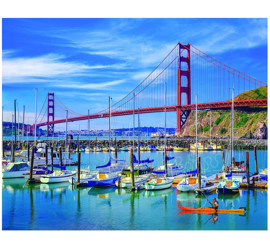 White Mountain Golden Gate Bridge Puzzle 1000pcs