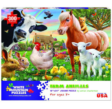 White Mountain White Mountain Farm Animals Puzzle 300pcs