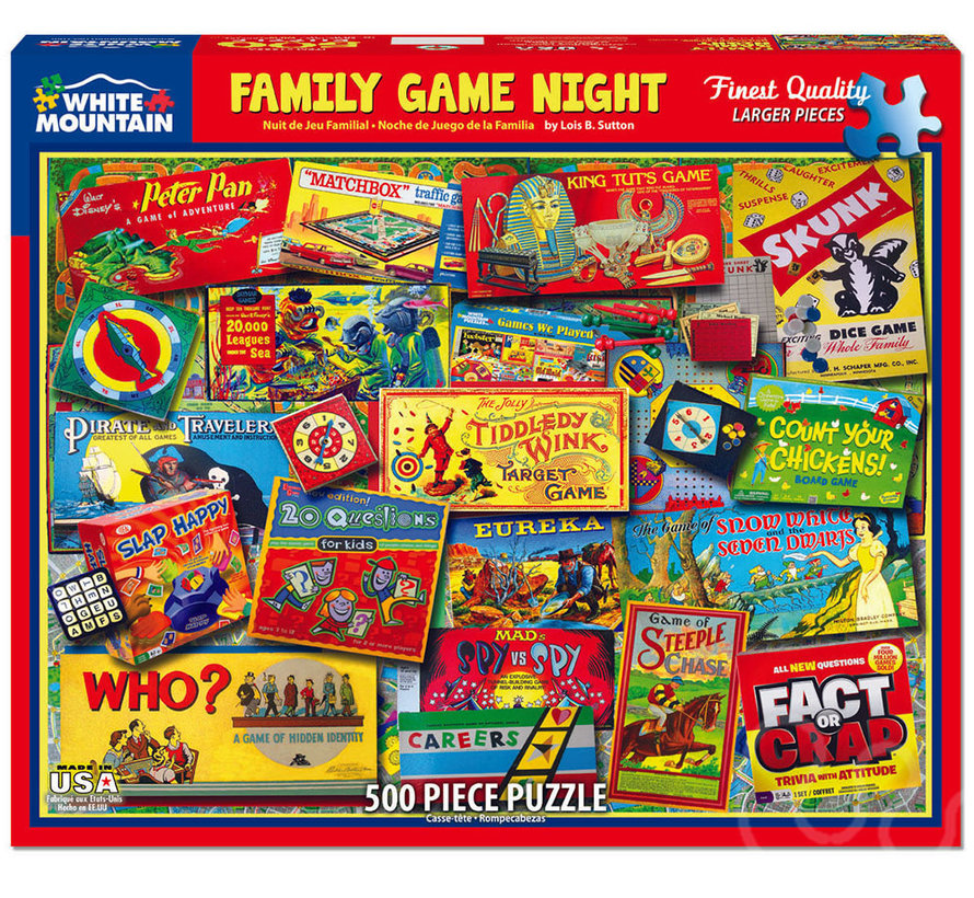 White Mountain Family Game Nights Puzzle 500pcs