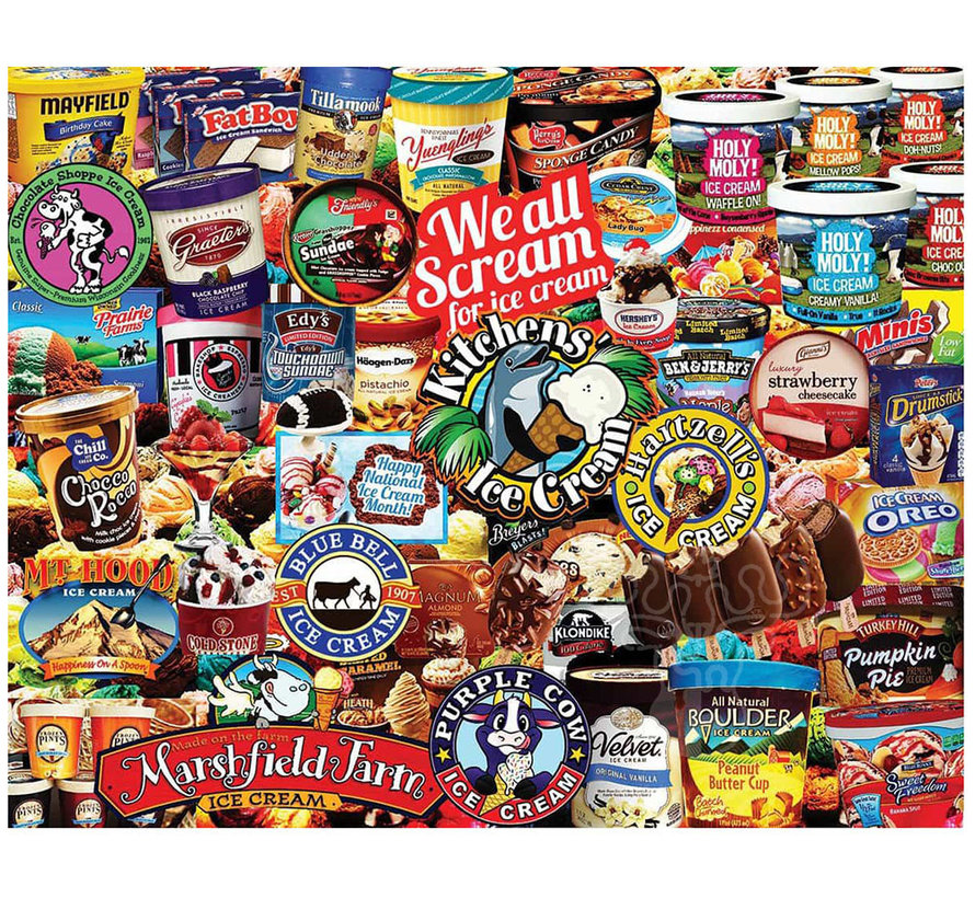 White Mountain We All Scream for Ice Cream Puzzle 1000pcs