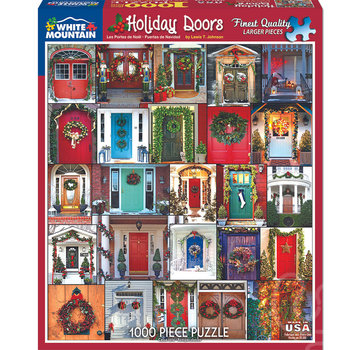 White Mountain White Mountain Holiday Doors Puzzle 1000pcs