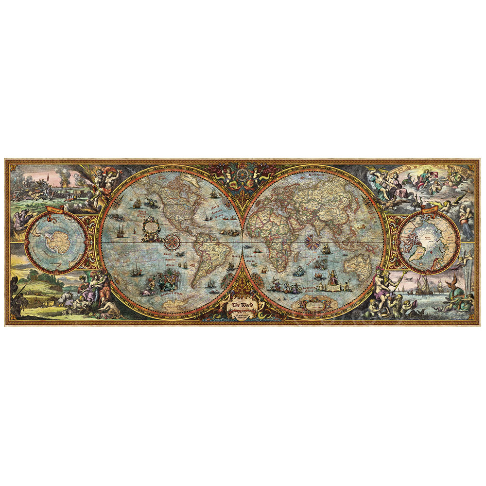 Used HEYE Puzzle Hey Puzzle 29615 The World: Hemisphere Map