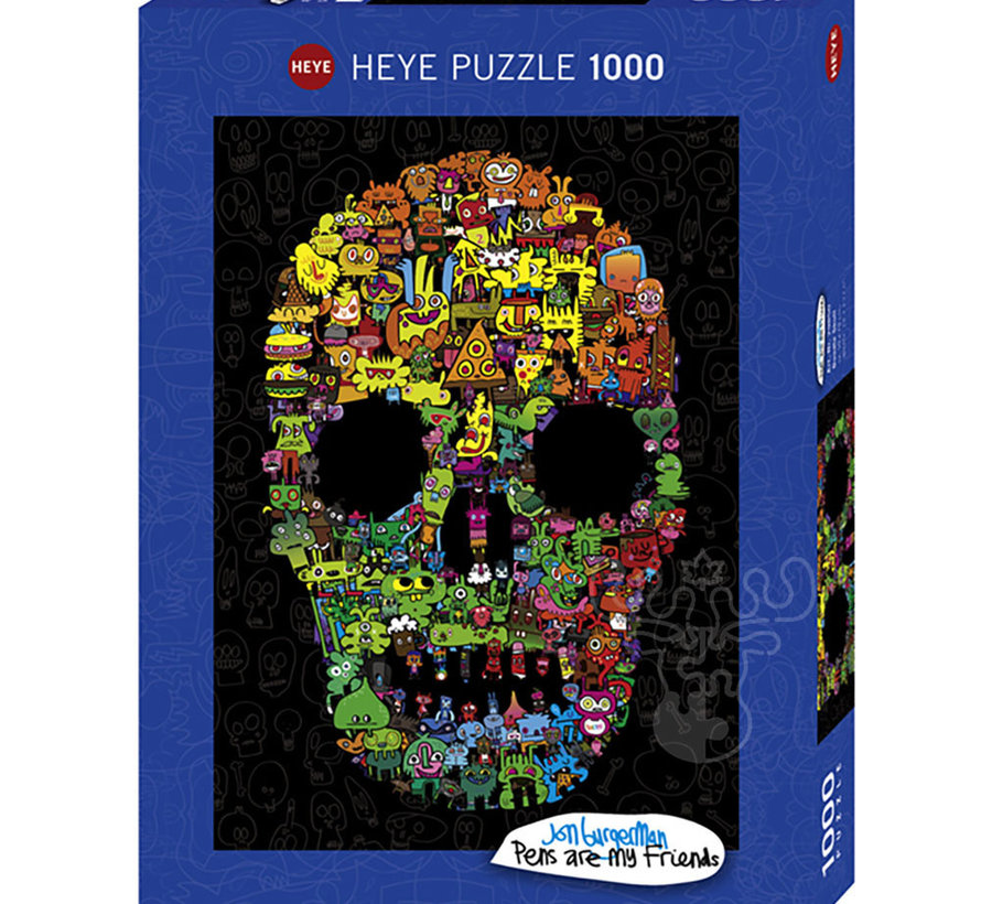 Heye Doodle Skull Puzzle 1000pcs RETIRED