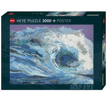 Heye Heye Map Art Map Wave Puzzle 2000pcs