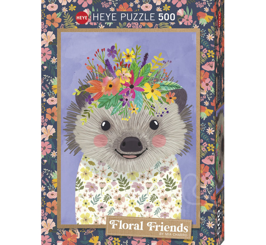 Heye Floral Friends Funny Hedgehog Puzzle 500pcs