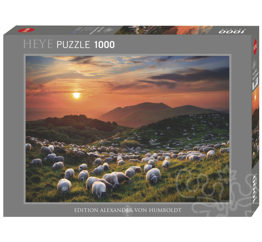 Heye Edition Alexander von Humboldt: Sheep and Volcanoes Puzzle 1000pcs