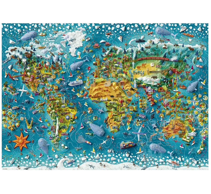 Heye Map Art Minaiature World Puzzle 2000pcs