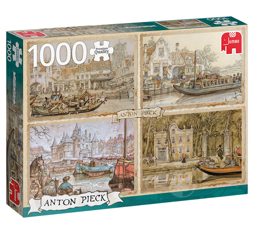 Jumbo Anton Pieck: Canal Boats Puzzle 1000pcs