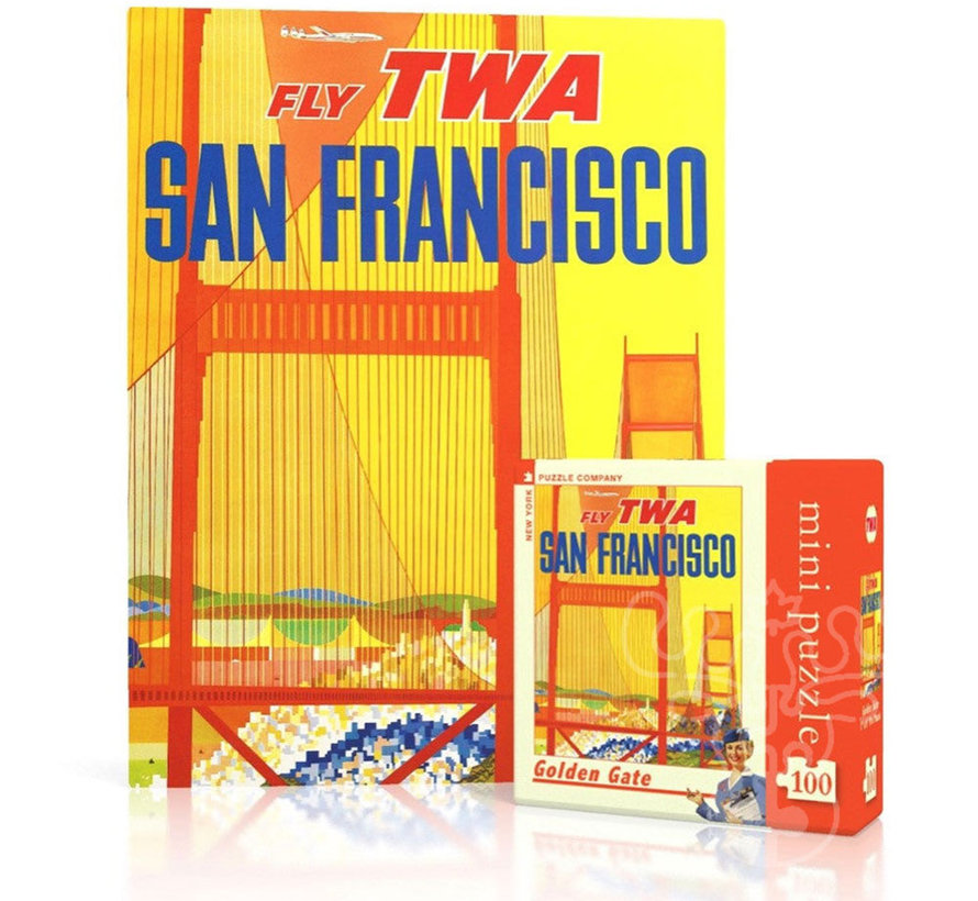 New York Puzzle Co. American Airlines: San Franscisco Golden Gate Mini Puzzle 100pcs