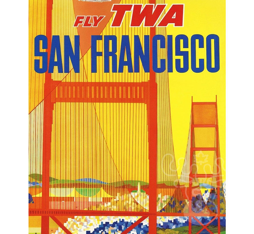 New York Puzzle Co. American Airlines: San Franscisco Golden Gate Mini Puzzle 100pcs