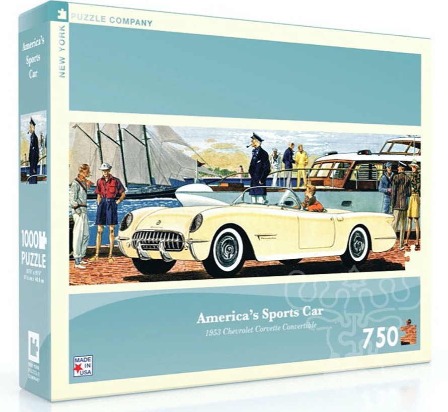 New York Puzzle Co. General Motors: America's Sports Car  Puzzle 750pcs