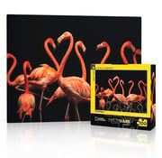 New York Puzzle Company New York Puzzle Co. National Geographic: PhotoArk Flamingos Mini Puzzle 100pcs