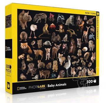 New York Puzzle Company New York Puzzle Co. National Geographic: Photo Ark Baby Animals Puzzle 500pcs