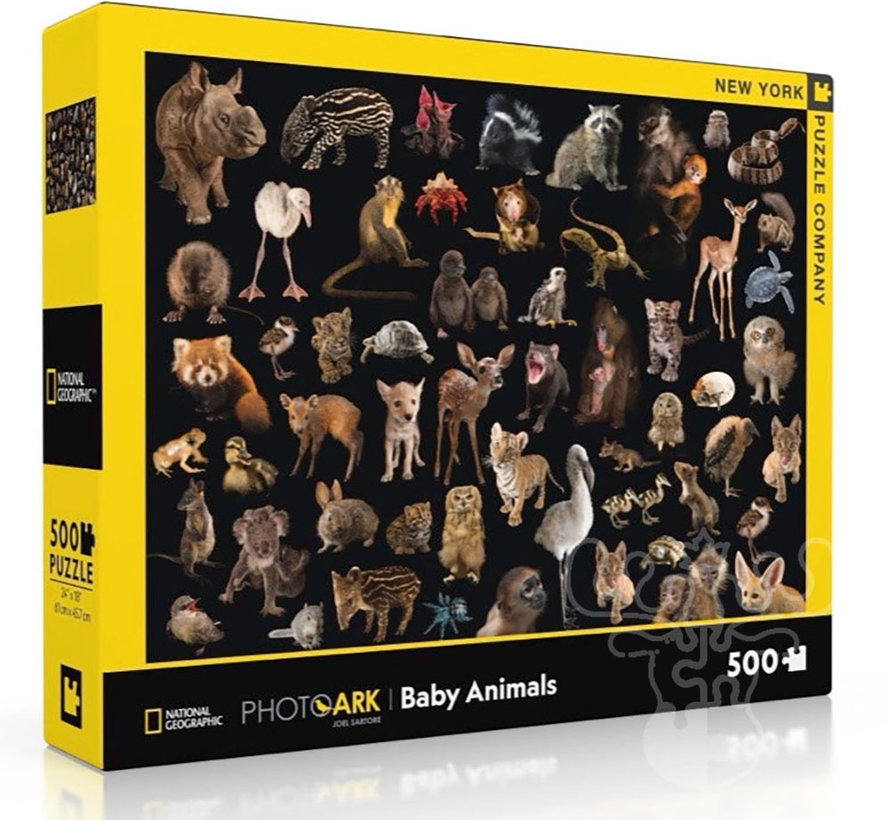 FINAL SALE New York Puzzle Co. National Geographic: Photo Ark Baby Animals Puzzle 500pcs