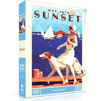 New York Puzzle Company New York Puzzle Co. Sunset: Dock Walking Puzzle 500pcs