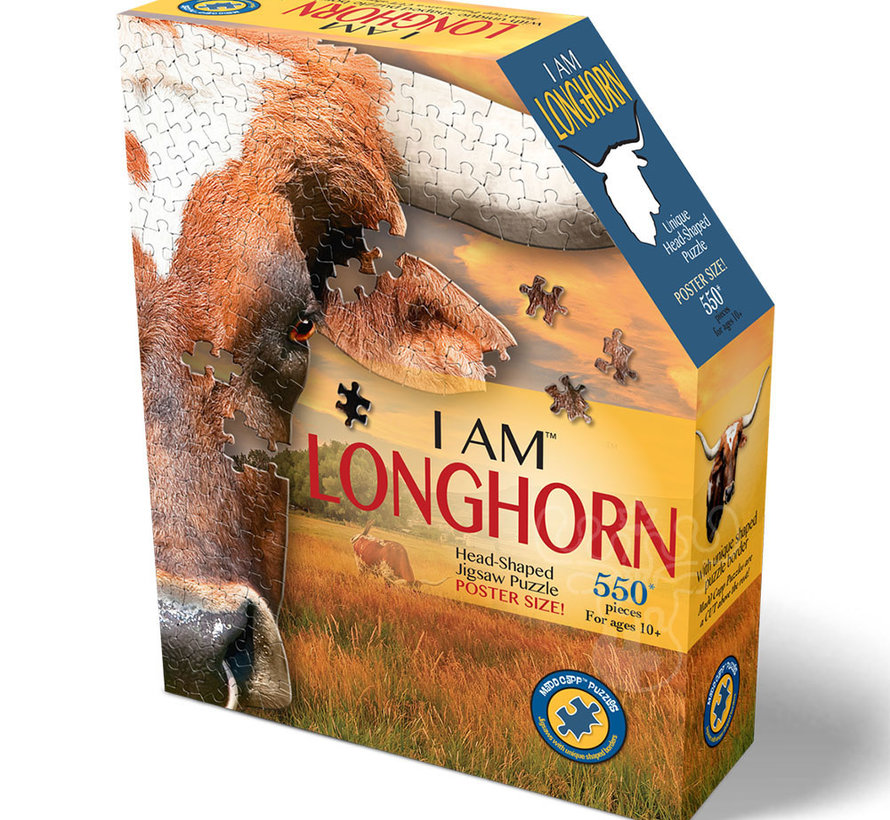 FINAL SALE Madd Capp I Am Longhorn Puzzle 550pcs