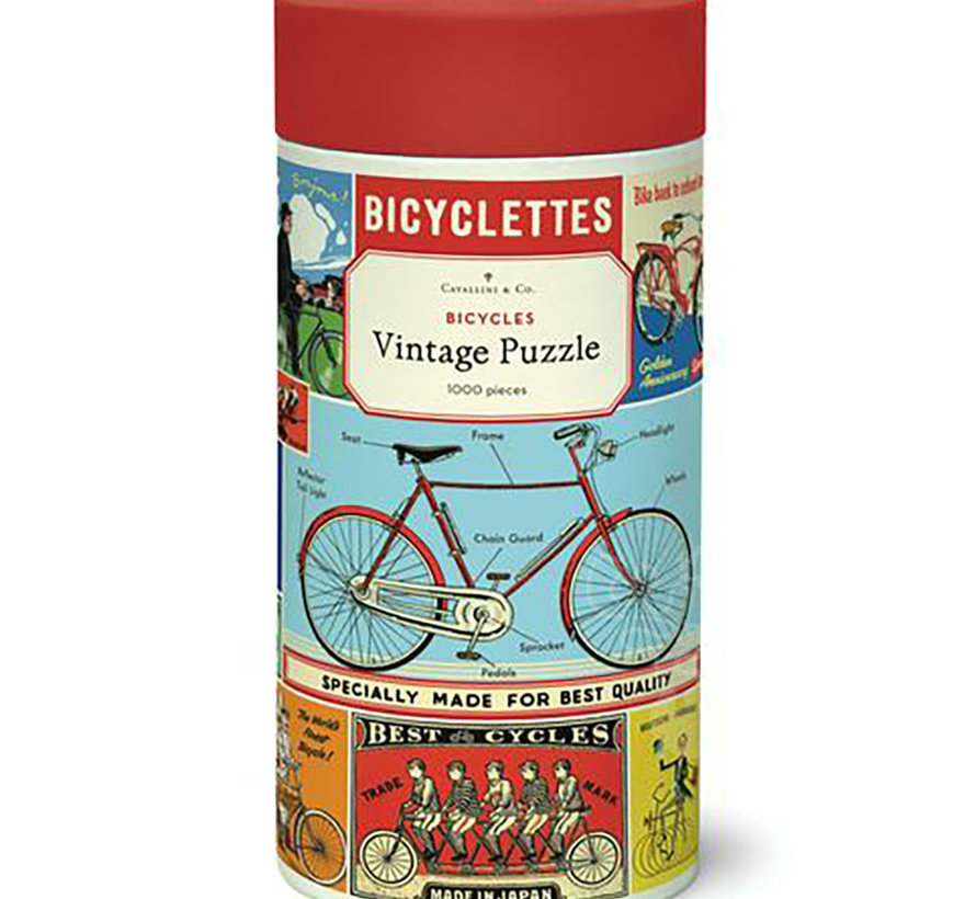 Cavallini Vintage: Bicycles Puzzle 1000pcs