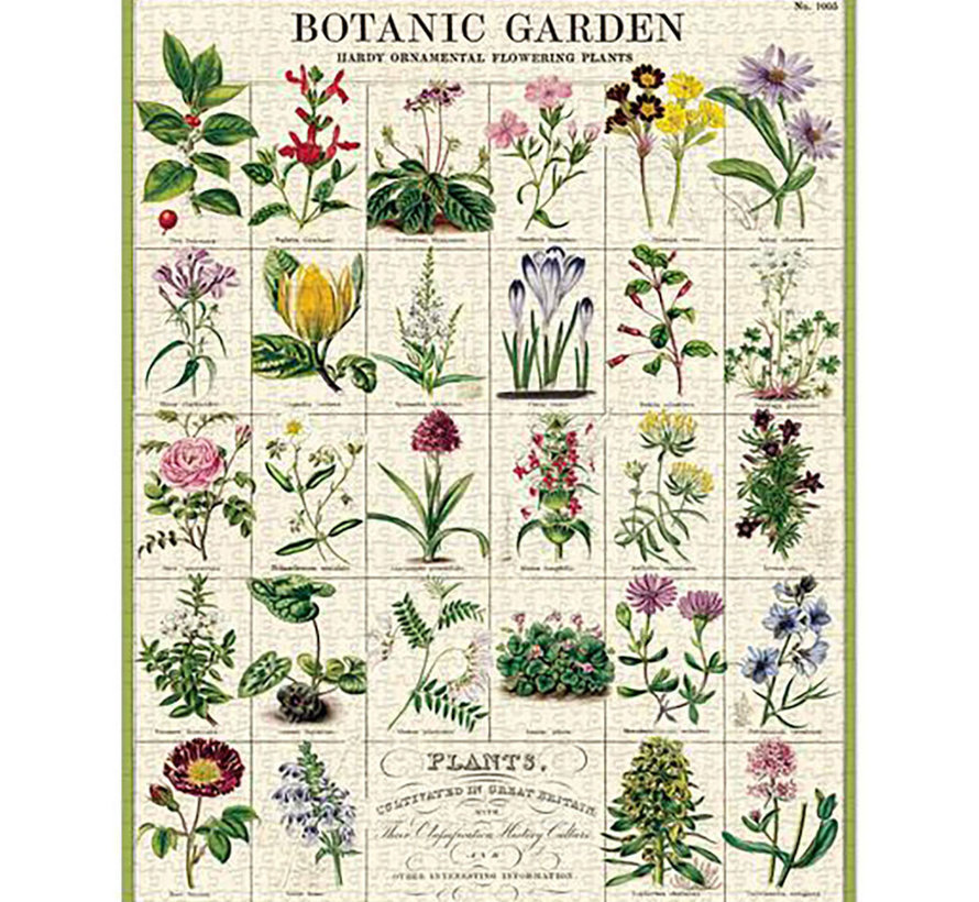 Cavallini Vintage: Botanic Garden Puzzle 1000pcs