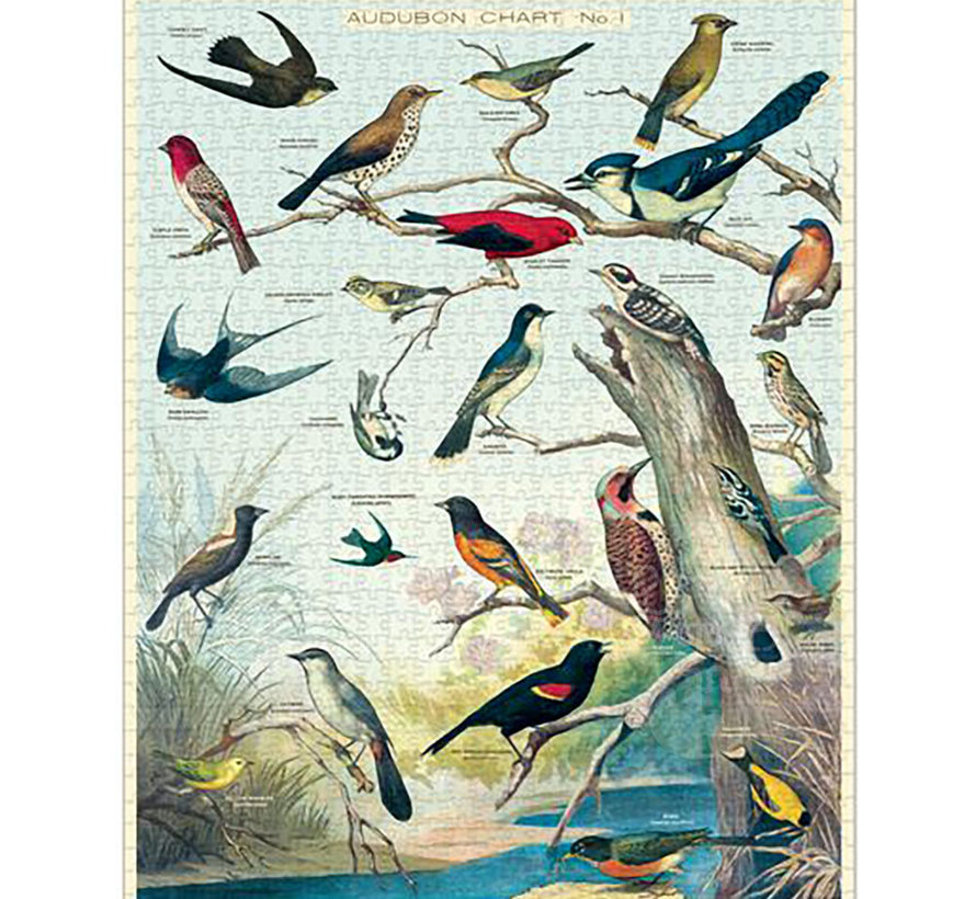 Cavallini Vintage: Birds Puzzle 1000pcs