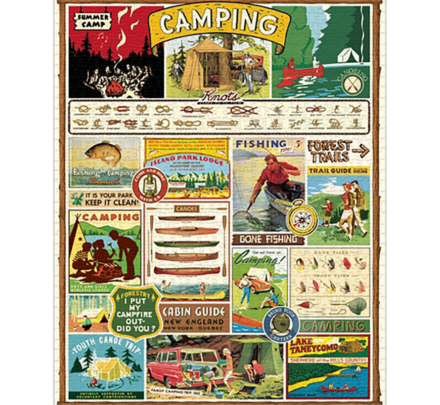 Cavallini Vintage: Camping Puzzle 1000pcs