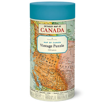 Cavallini Cavallini Vintage: Map of Canada Puzzle 1000pcs