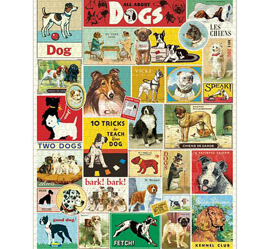 Cavallini Vintage: Dogs Puzzle 1000pcs