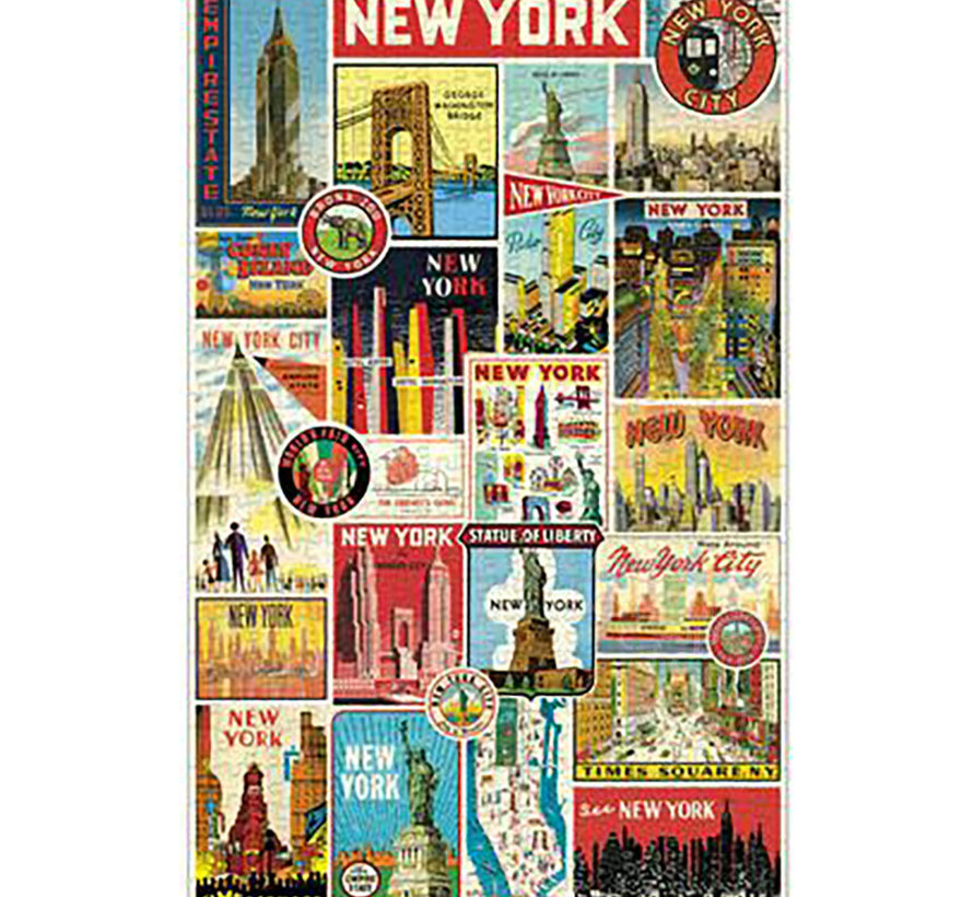 Cavallini Vintage: NYC Collage Puzzle 500pcs