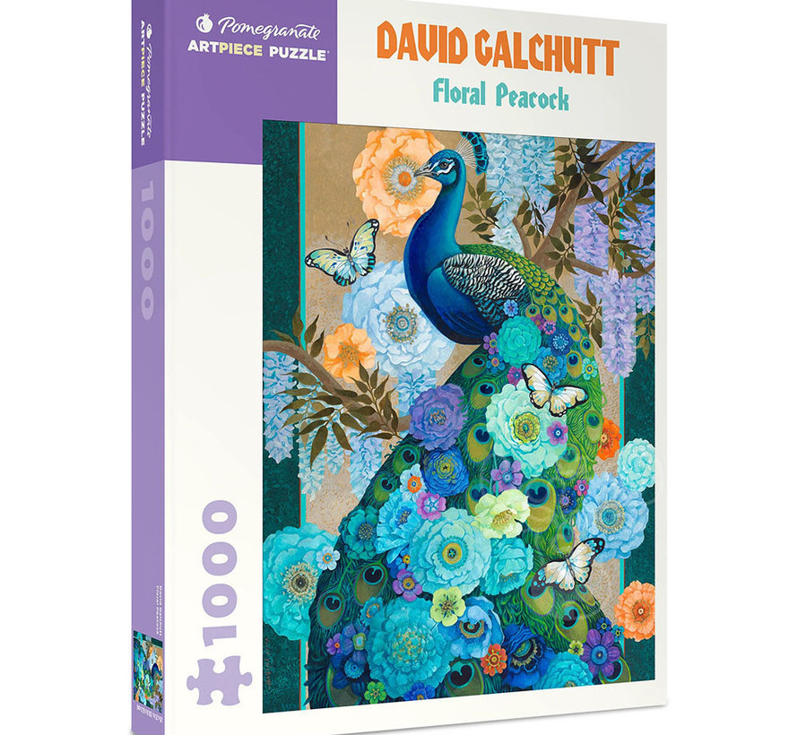 Pomegranate Galchutt, David: Floral Peacock Puzzle 1000pcs