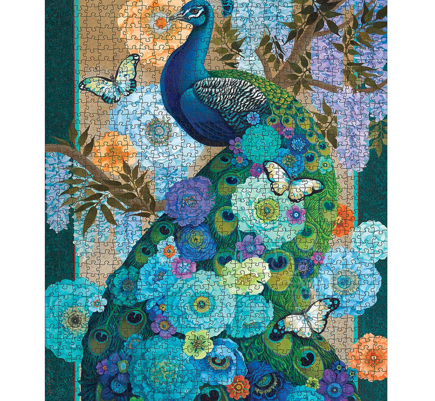 Pomegranate Galchutt, David: Floral Peacock Puzzle 1000pcs