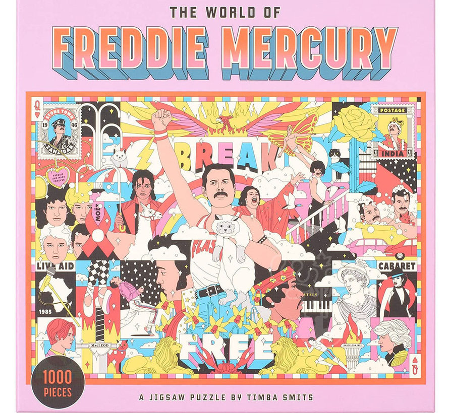 Laurence King The World of Freddie Mecury Puzzle 1000pcs