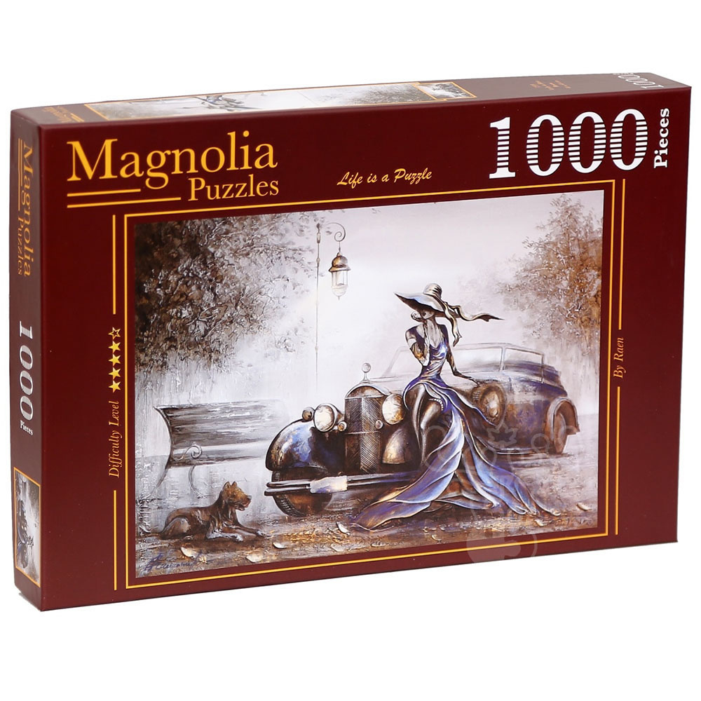 Magnolia Lady in Blue Raen Special Edition Puzzle 1000pcs Puzzles