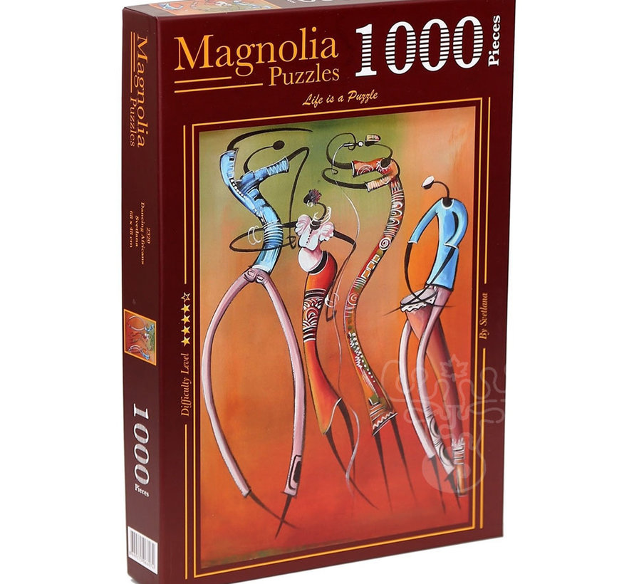 FINAL SALE Magnolia Dancing Africans Puzzle 1000pcs