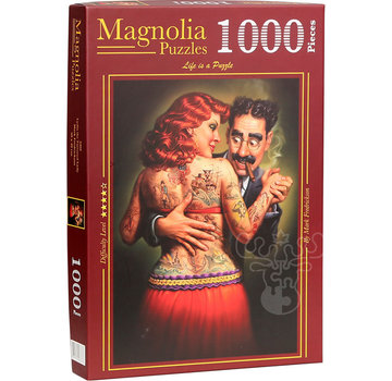 Magnolia Puzzles Magnolia Lydia the Tattooed Lady - Mark Fredrickson Special Edition Puzzle 1000pcs