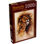 Magnolia Puzzles FINAL SALE Magnolia Lion and Her Baby Puzzle 1000pcs