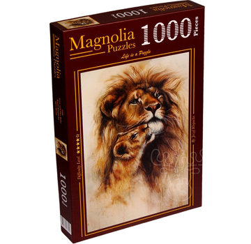 Magnolia Puzzles Magnolia Lion and Her Baby Puzzle 1000pcs