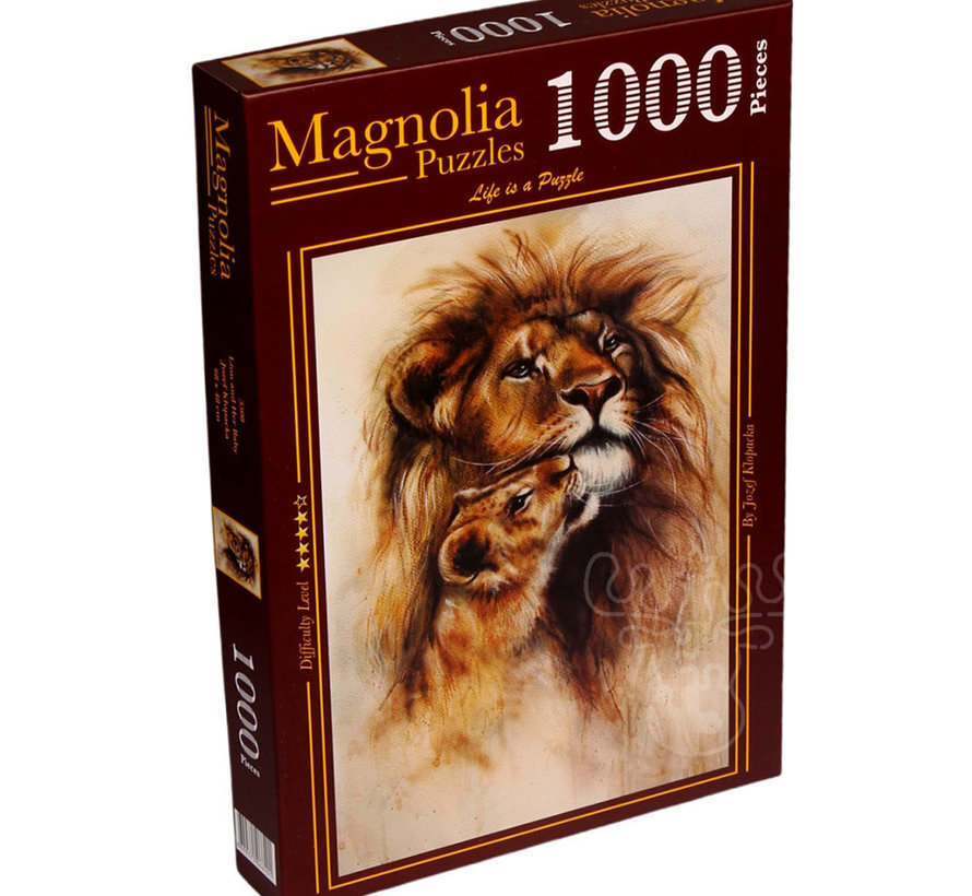 FINAL SALE Magnolia Lion and Her Baby Puzzle 1000pcs