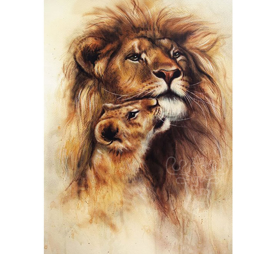 FINAL SALE Magnolia Lion and Her Baby Puzzle 1000pcs
