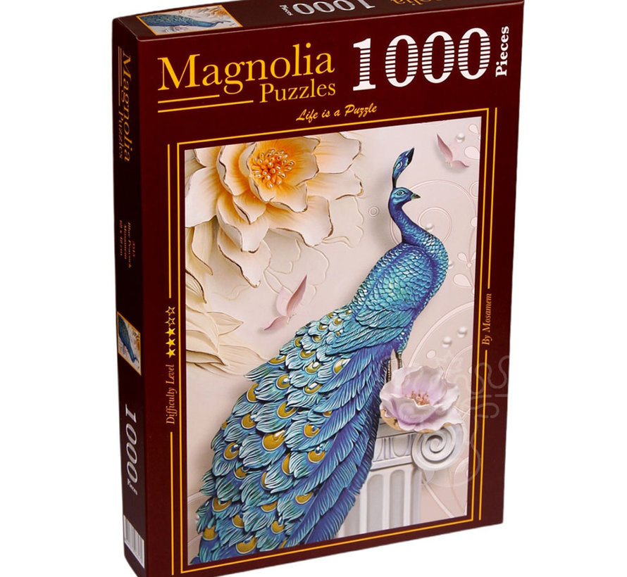 Magnolia Blue Peacock Puzzle 1000pcs