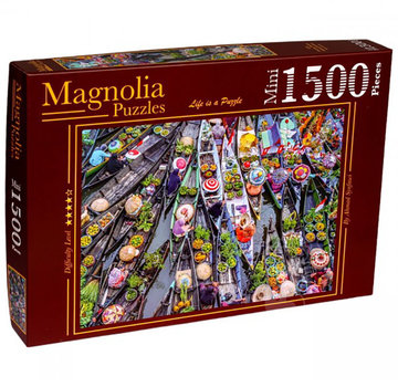 Magnolia Puzzles Magnolia Yüzen Pazar - Floating Market Mini Puzzle 1500pcs