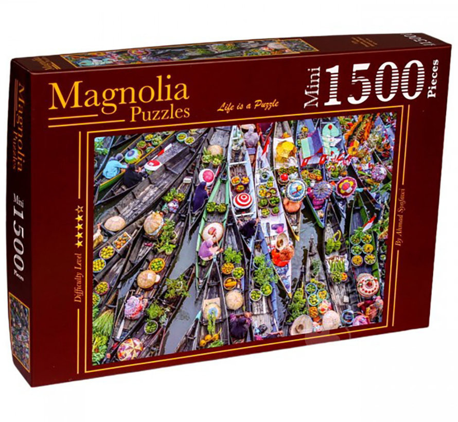 Magnolia Yüzen Pazar - Floating Market Mini Puzzle 1500pcs