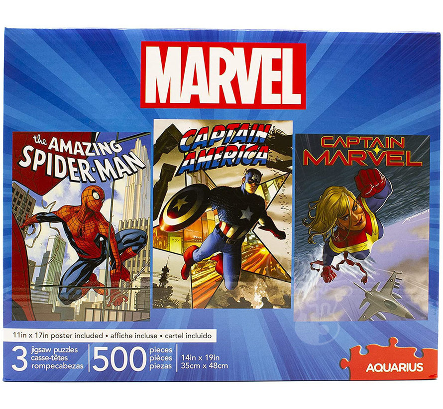 Aquarius Marvel Comics Puzzle 3 x 500pcs RETIRED