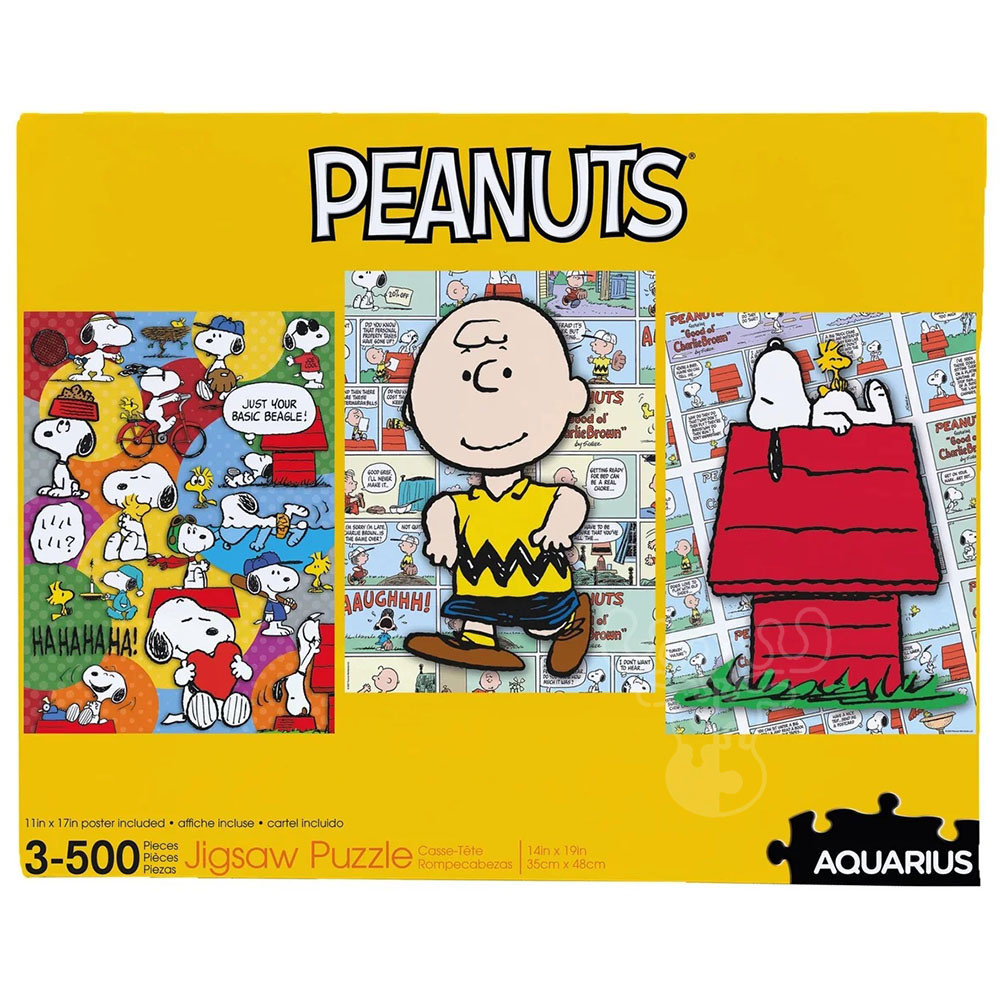 Aquarius Peanuts Puzzle 3 x 500pcs Puzzles Canada