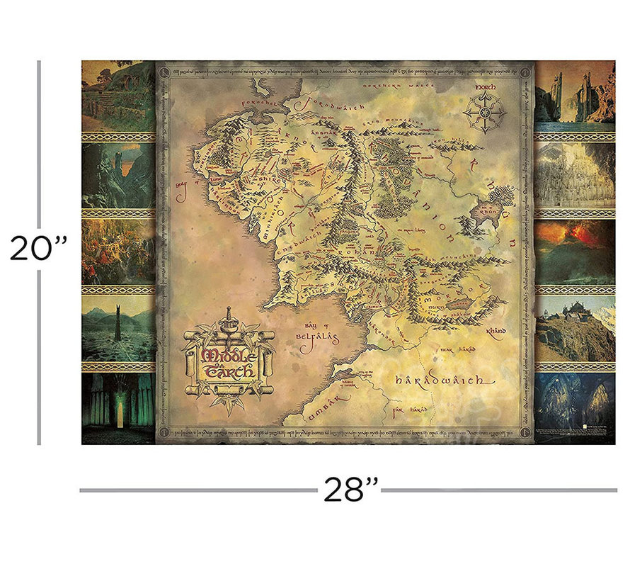 Aquarius Lord of the Rings - Middle Earth Map Puzzle 1000pcs